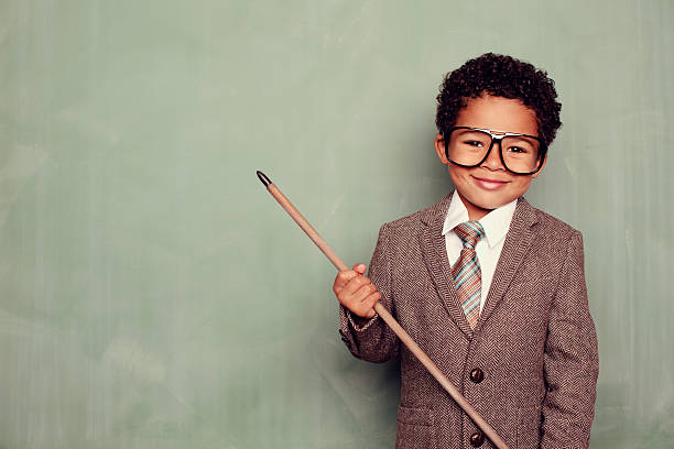 little professor - blackboard professor expertise child - fotografias e filmes do acervo