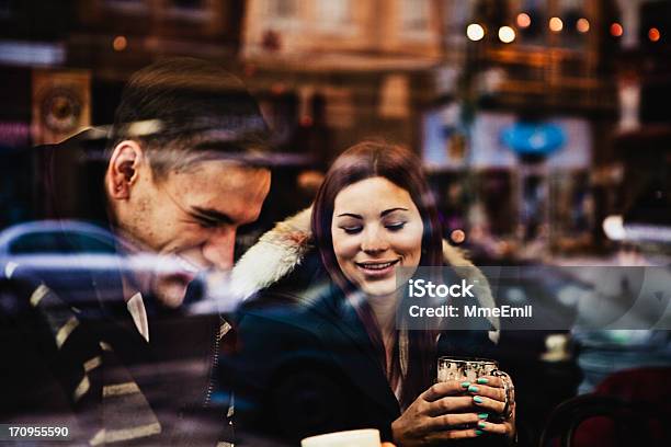 Couple In A Cafe Stock Photo - Download Image Now - 20-29 Years, Adult, Adults Only