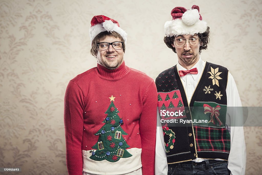 Świąteczny sweter Nerds - Zbiór zdjęć royalty-free (Boże Narodzenie)