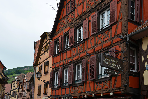 Medieval city centre, old timber-framed houses, Marburg, Germany