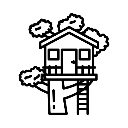 Tree House icon in vector. Logotype