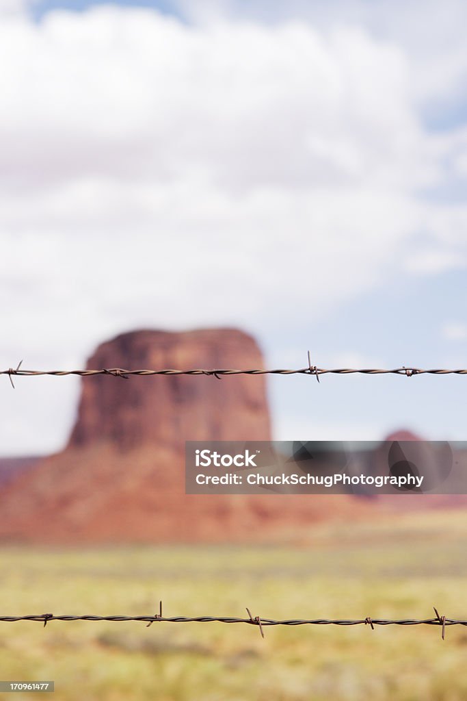 Drut kolczasty ogrodzenie Monument Valley - Zbiór zdjęć royalty-free (Abstrakcja)
