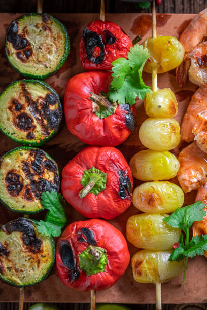 istock Hot grilled skewer as a summer snack for bbq. 1709624185