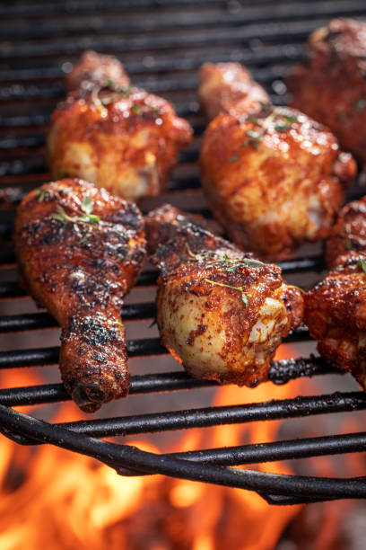 istock Grilled chicken leg marinated with honey and spices. 1709629173