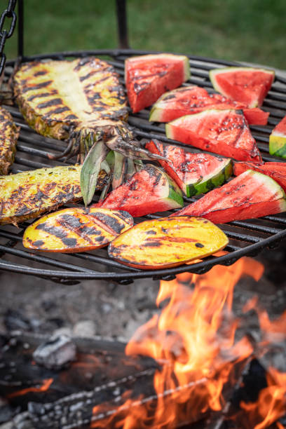 istock Roasted watermelon and pineapple with spices and herbs. 1709631948