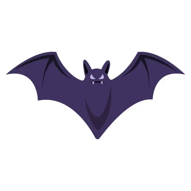 Vector illustration of Bat Icon Flat Design.