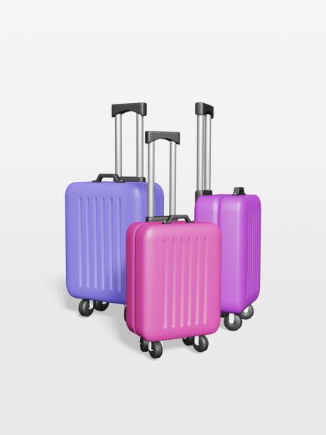 istock Podium showcase with baggage 3D rendering in clear background for marketing, mockup, promotion and shopping content. 1709673733