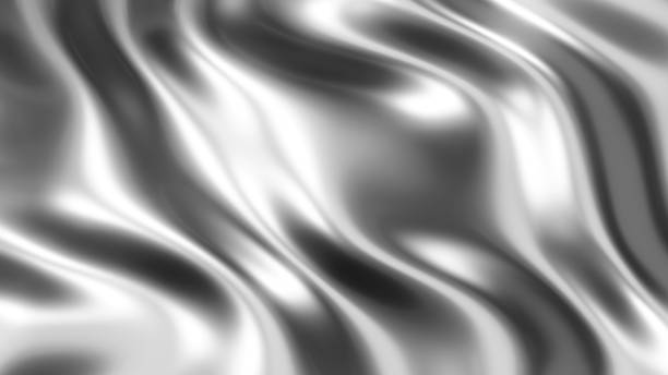 istock Liquid chrome waves background, shiny and lustrous metal pattern texture 3D  illustration. 1709707648