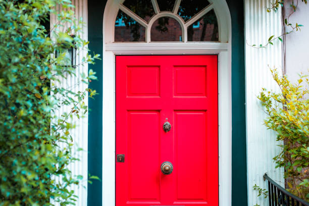 istock Red Front Door in the City 1709788975