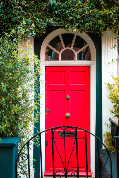 istock Red Front Door in the City 1709788982