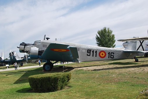 July 7, 2023, Salamanca (Spain). The Junkers Ju 52/3m (nicknamed Tante Ju (