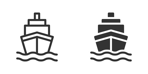 Ship icon isolated on a white background