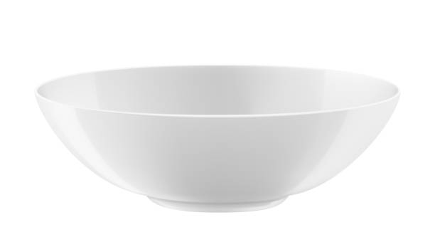 istock A white ceramic or porcelain deep plate or bowl. Utensils for salad, first courses, soup or borscht. Kitchenware Isolated 3d realistic vector illustration 1709840963