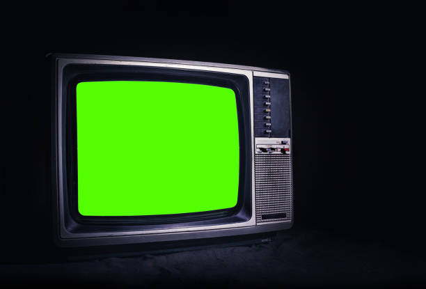 istock Old tv in dark room 1709863509
