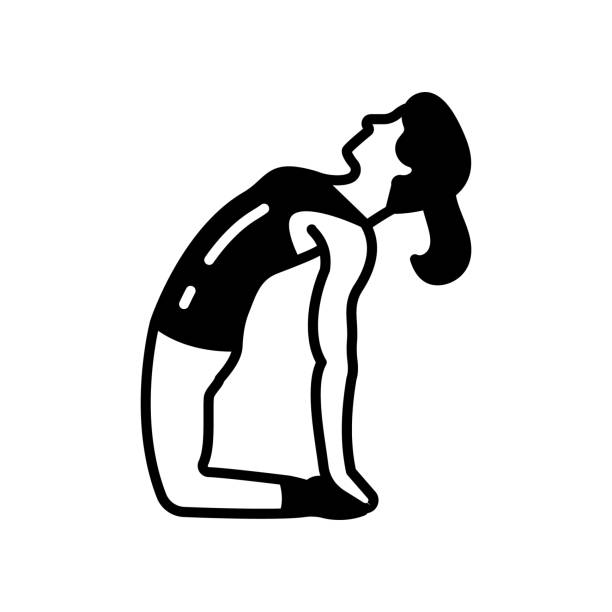 Camel Pose icon in vector. Logotype Camel Pose icon in vector. Logotype ustrasana stock illustrations