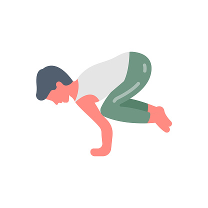 Crow Pose icon in vector. Logotype