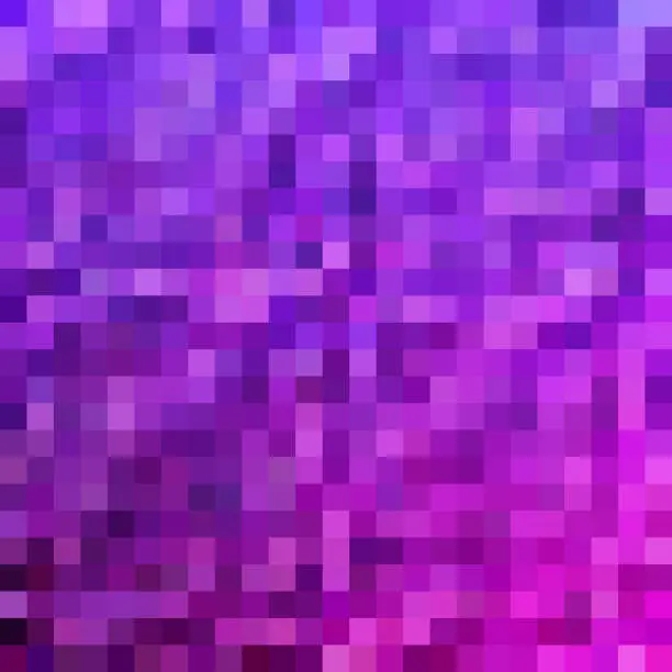 Vector illustration of Abstract Vector illustration. Purple pixel background. eps 10