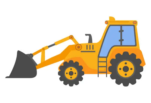 Vector illustration of Construction equipment. Special machines.Construction machine.Building work.