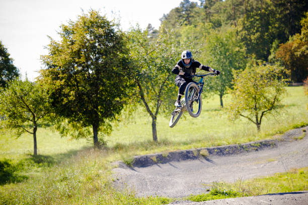istock jump around with the mountain bike 1709894093