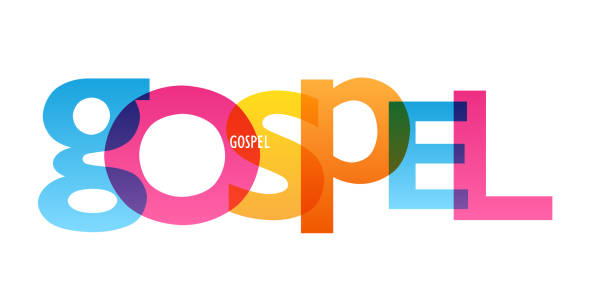 стокові ілюстрації на тему gospel барвиста типографія банер - євангеліє