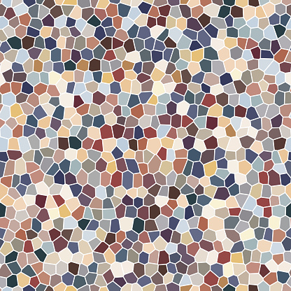 Geometric Mosaic Floor With Multicolor Different Small Polygons Shape ...