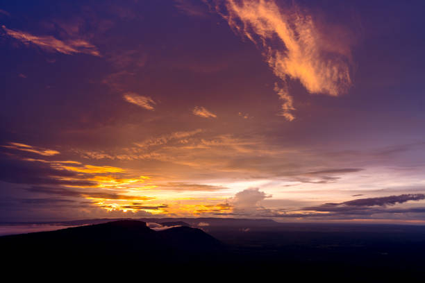 istock The sky has beautiful colors when it catches the morning sun at Pha Mo E Daeng. 1709932843