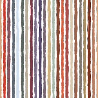 Line Pattern Style Rashes Seamless Repeating Pattern Rough Edged Multicolored Stripes On A White ...
