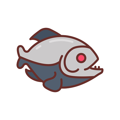 Piranha icon in vector. Logotype