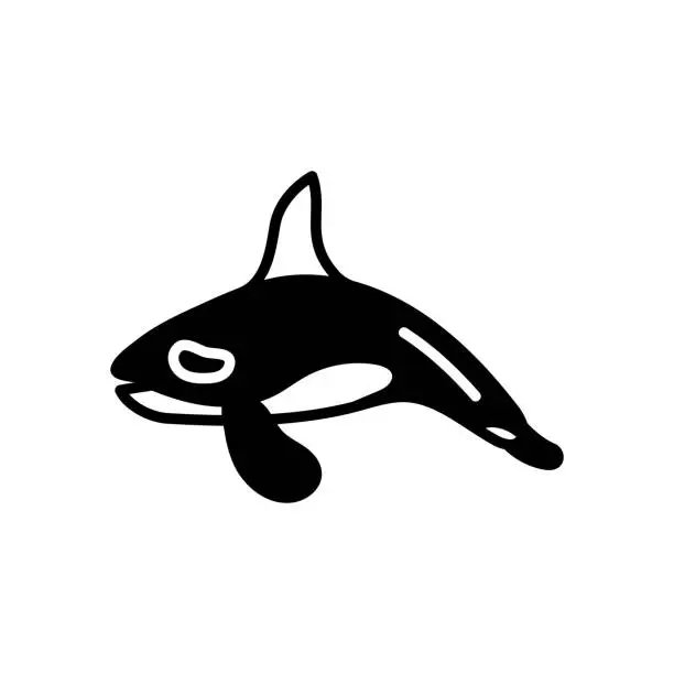 Vector illustration of Orca Whale icon in vector. Logotype