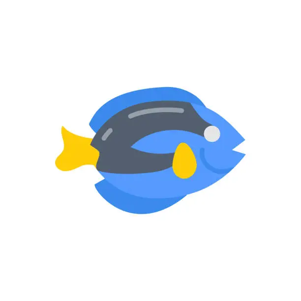 Vector illustration of Blue Tang icon in vector. Logotype