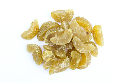 Indian gooseberry or Amla candy  on white background close-up view