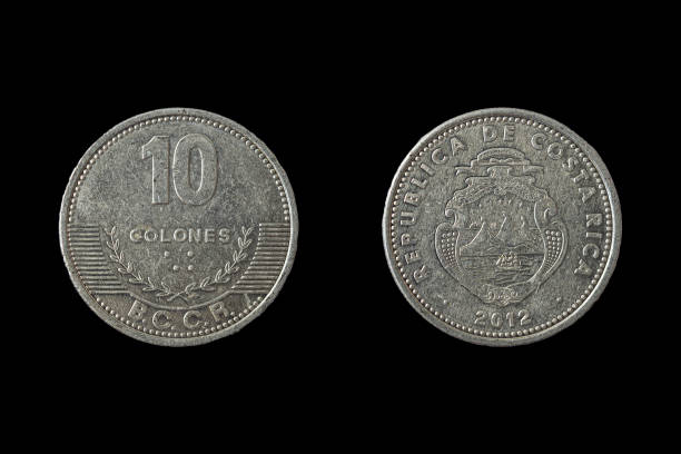 istock Costa Rican colon coin obverse and reverse, ten colones 1710357122