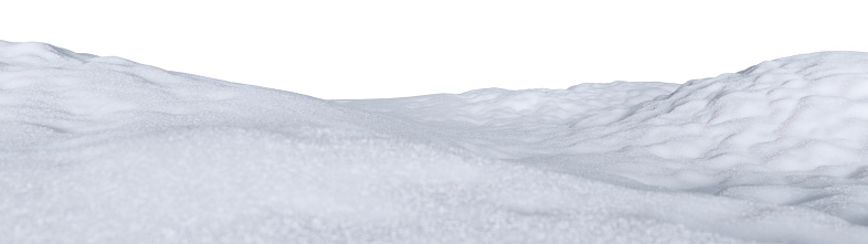 Isolated snow hills landscape. Winter snowdrift background