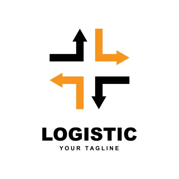 Vector illustration of Logistic Company Logo Vector With slogan template