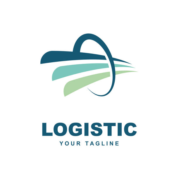illustrations, cliparts, dessins animés et icônes de vecteur de logo d’entreprise logistique avec modèle de slogan - transport de marchandises par route