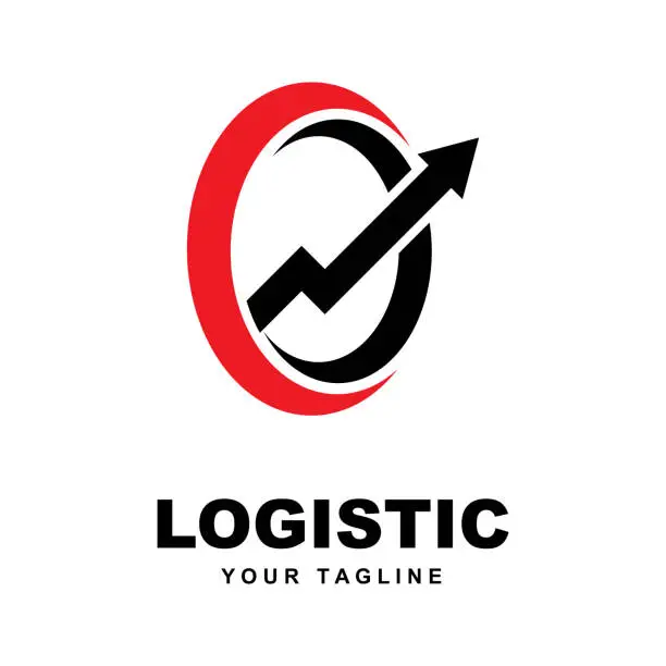 Vector illustration of Logistic Company Logo Vector With slogan template