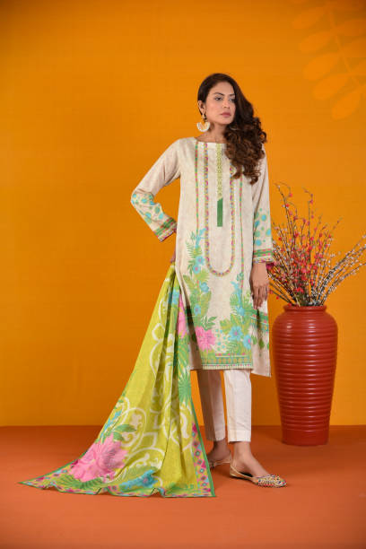 istock Pakistani Model is wearing new digital Print dress. 1710486716