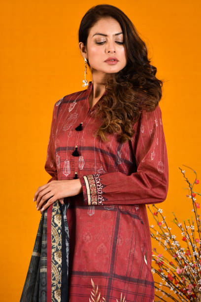 istock Pakistani Model is wearing new digital Print dress. 1710488043