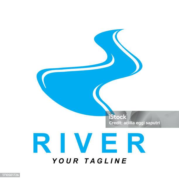River Symbol Vector File River Symbol Vector With Slogan Template Stock Illustration - Download ...