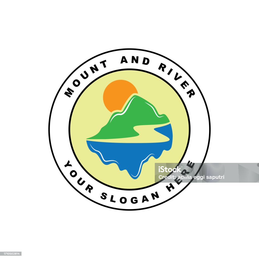 River Symbol Vector File River Symbol Vector With Slogan Template Stock Illustration - Download ...