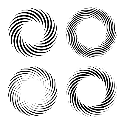 Abstract circles for design. Lines in circle form. Vector frames.