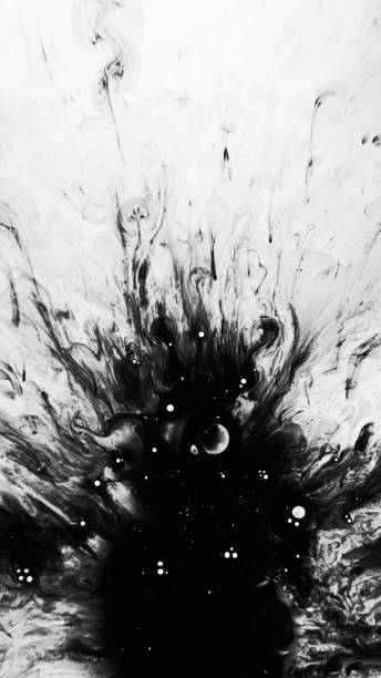 istock Ink stains water splatter dark liquid drops blotch 1710516117