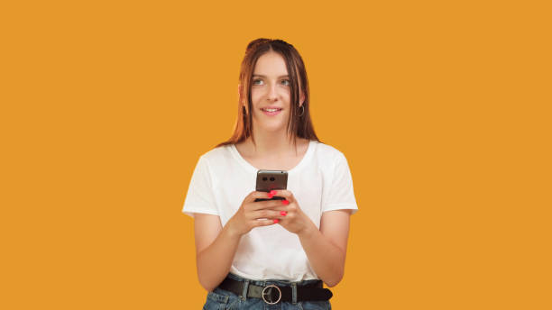 istock Smartphone chat. messenger online woman typing 1710516368