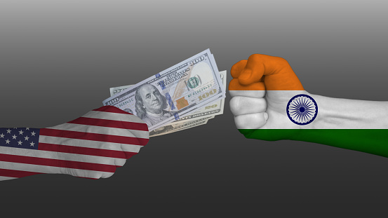 India versus VS American dollar, India stops trading in American dollars