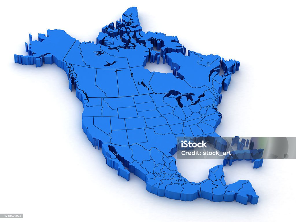 Карта Северной Америки - Стоковые фото Карта роялти-фри
