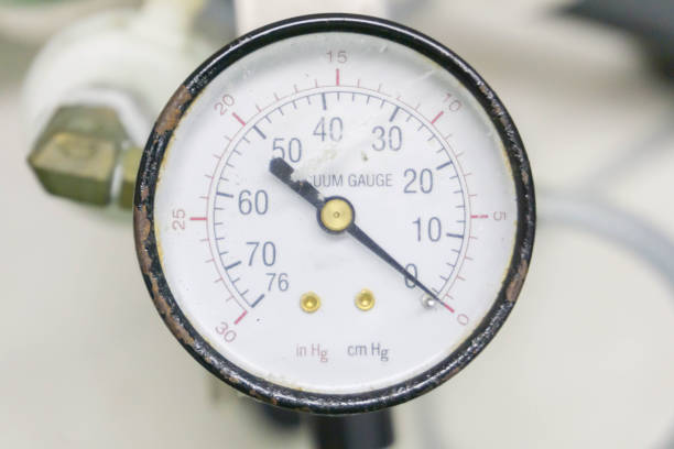 Gas regulator in a laboratory analytical equipment.