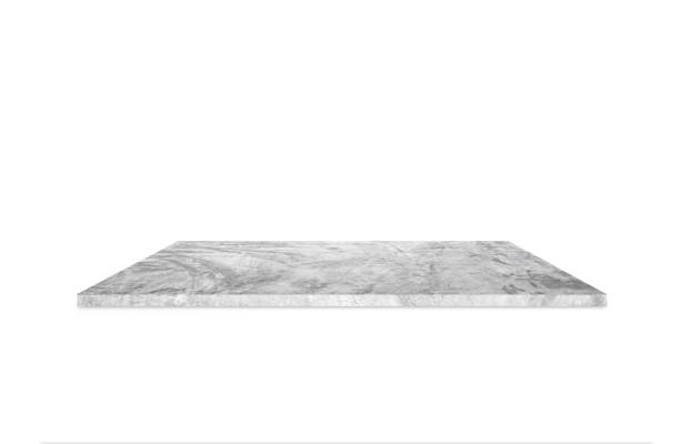 istock Cement counter display shelf, Modern Luxury products, dark gray, on a white background. 1710591337