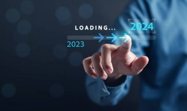 istock Loading progress from 2023 to 2024 to countdown merry christmas and happy new year, Planning and challenge strategy in new year 2024 Concept. 1710693768