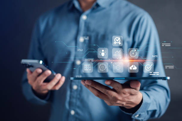 istock Business planning or Business model using ai tech strategy with digital transformation analysis and development to future marketing, Solution and target to goal success achivement. 1710694279