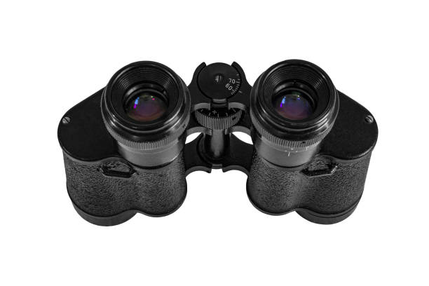 istock Vintage Binoculars Isolated on White Background - Optical Equipment 1710712281